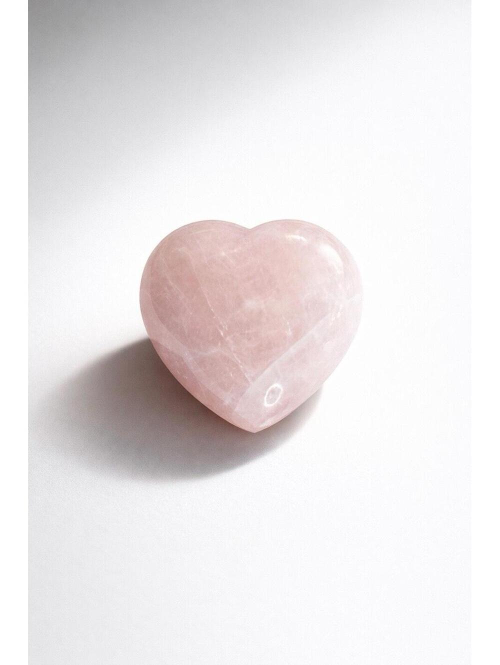 Rose Quartz Heart-Shaped Stone